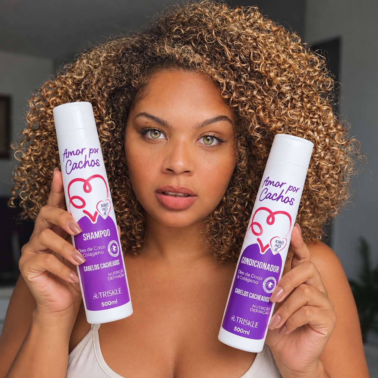 Kit Shampoo + Condicionador Amor por Cachos Triskle 500ml - Imagem 2
